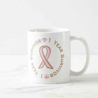 Taza De Café Superviviente rosado del cáncer de pecho de la