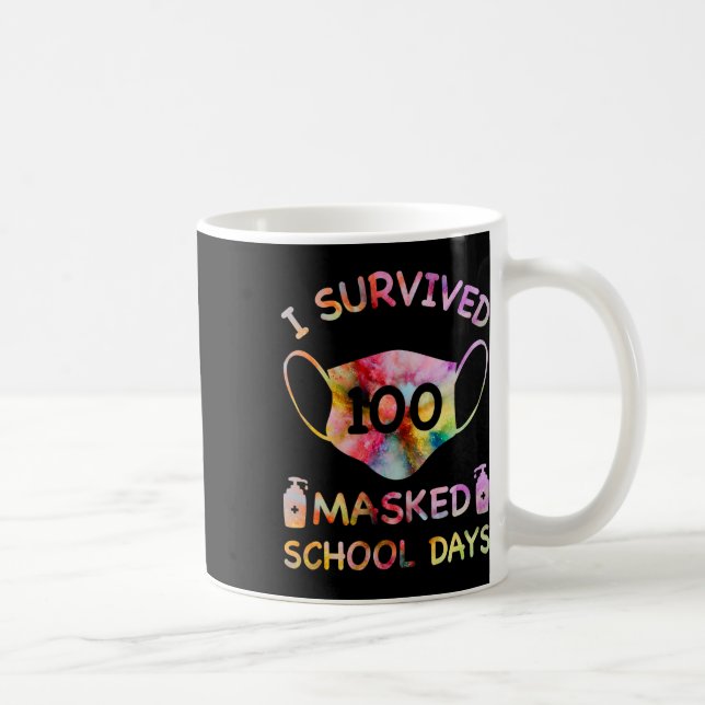 Taza De Café Supervivieron 100 Días Escolares Másticos Para Niñ (Derecha)