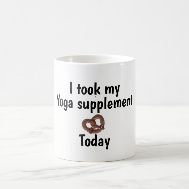 Taza De Café Suplemento Yoga Pretzel (Centro)
