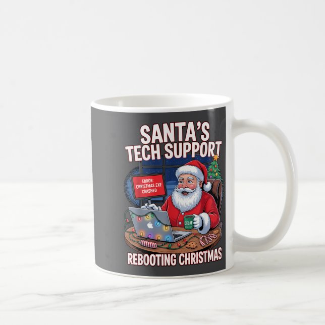 Taza De Café Support Rebooting s Santa Tech Vibes (Derecha)