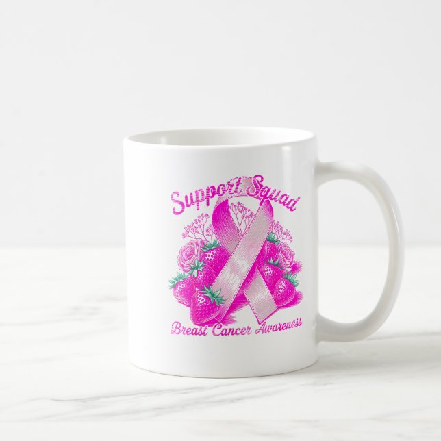 Taza De Café Suprt Squad Breast Cancer Awareness Nk Ribbon Wome (Derecha)