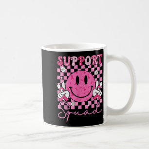 Taza De Café Suprt Squad Nk Ribbon Smile Face Cancer Awa