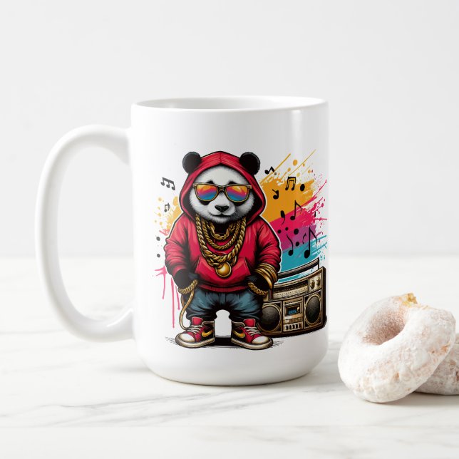 Taza De Café Surco de Hip Hop Panda: Hip Hop (Con donut)