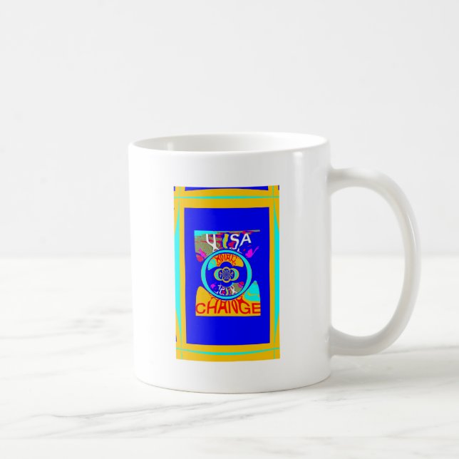 Taza De Café Surco psicodélico: energía abstracta de arte pop (Derecha)