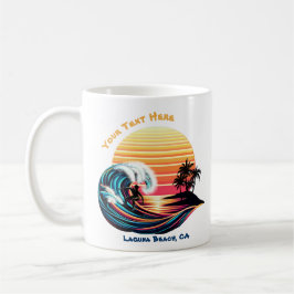 Taza De Café Surf al atardecer
