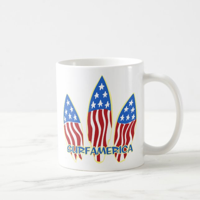 Taza De Café Surf America USA Mugs (Derecha)