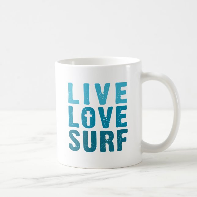 Taza De Café surf-amor-vivo (Derecha)