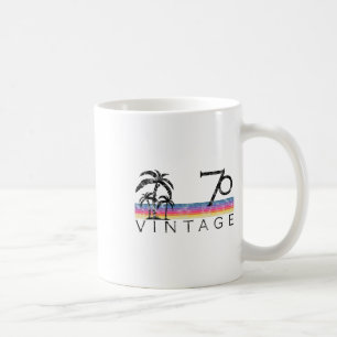 Taza De Café Surf de Época 1970 Atardecer del Océano Pacífico C