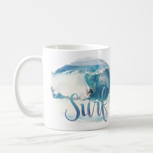 Taza De Café Surf estilo pincel vintage (Izquierda)