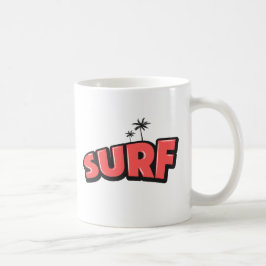 Taza De Café Surf, solo surf. En rojo