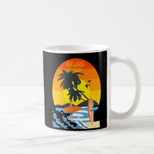 Taza De Café Surf y arena retro