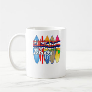 Taza De Café Surfboards Bandera Hawaii