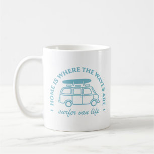 Taza De Café Surfer camper van life road trip citas de surf