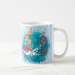 Taza De Café Surfer Chica 1 Mug