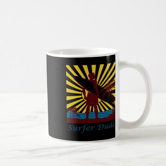 Taza De Café Surfer Dude, Surfing  (Derecha)