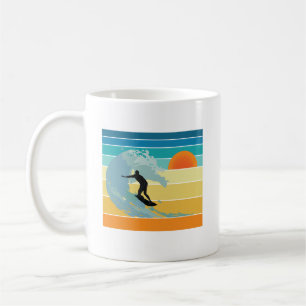 Taza De Café Surfer Dude Vintage Sunset