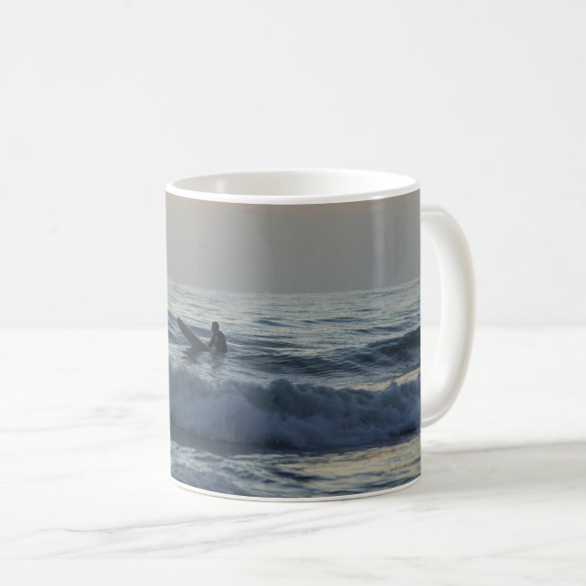 Taza De Café Surfer espera café Mug (Anverso derecho)