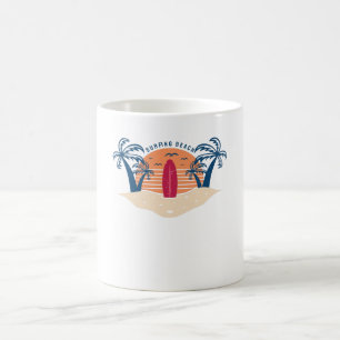 Taza De Café Surfing Beach