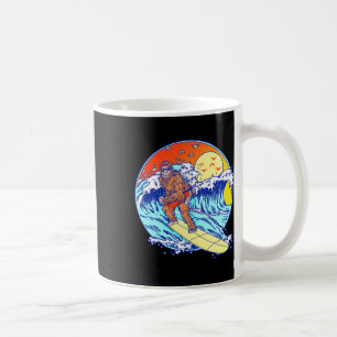 Taza De Café Surfing Bigfoot Divertida Playa Sasquatch Surfista