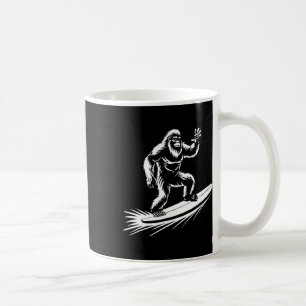 Taza De Café Surfing Bigfoot - Sasquatch Hawaiano Divertido Sur