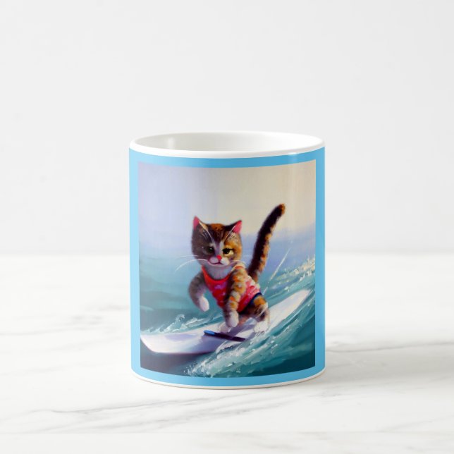Taza De Café Surfing Cat (Centro)