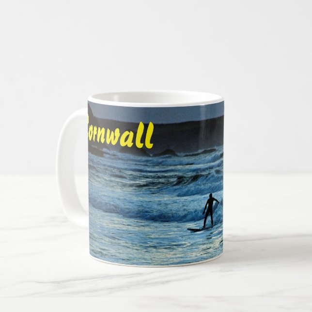 Taza De Café Surfing Cornwall (Anverso izquierdo)