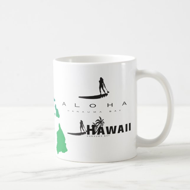 Taza De Café Surfing de Aloha Hawaii (Derecha)