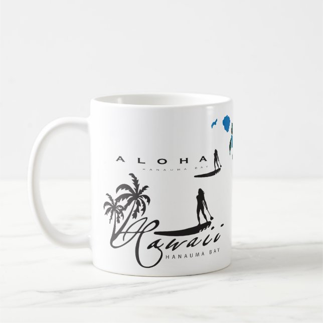 Taza De Café Surfing de Aloha Hawaii (Izquierda)