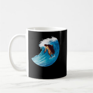 Taza De Café Surfing Jesus Soft Fit T-Shirens Hombres Mujeres N