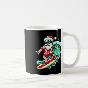 Taza De Café Surfing Santa Tropical Navidades Vacantes en