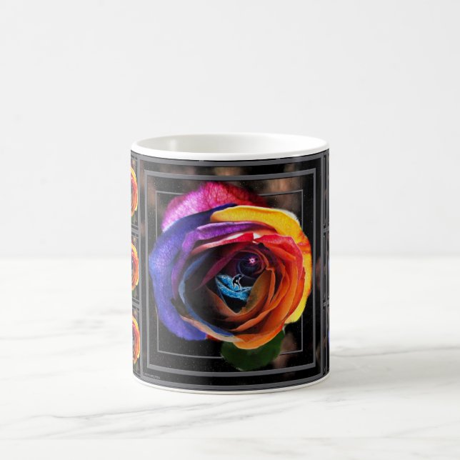 Taza De Café Surfing the Rainbow Rosa Mug (Centro)