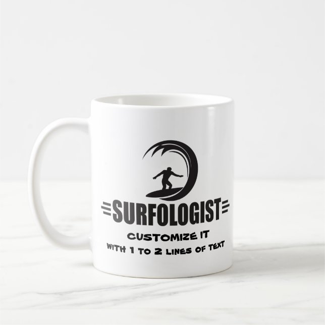 Taza De Café Surfista personalizado (Izquierda)
