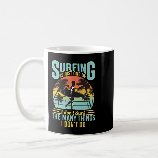 Taza De Café Surfista Vintage Retro Sunset 58 (Izquierda)