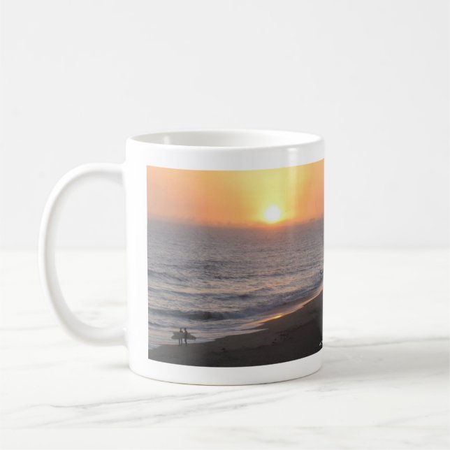 Taza De Café Surfistas del Atardecer (Izquierda)