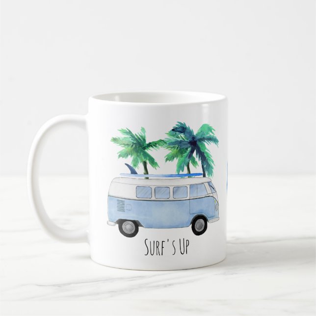 Taza De Café Surf's Up Retro Vintage Surfboards (Izquierda)