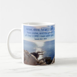 Taza De Café Surge la Biblia del Océano y brilla cristiana