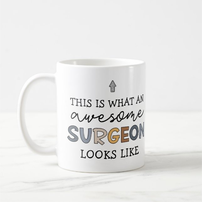 Taza De Café Surgeon Graciosa e increíble regalo para cirujanos (Izquierda)