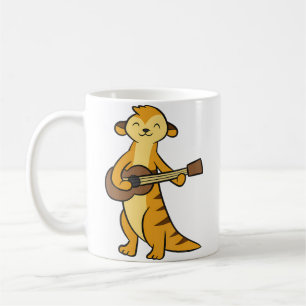 Taza De Café Suricata Lindo Tocando Música de Guitarra Suricata