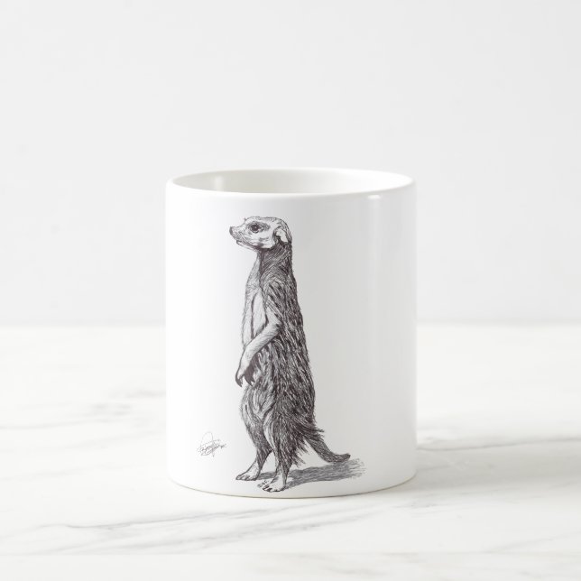 TAZA DE CAFÉ SURICATA. MEERKAT. (Centro)