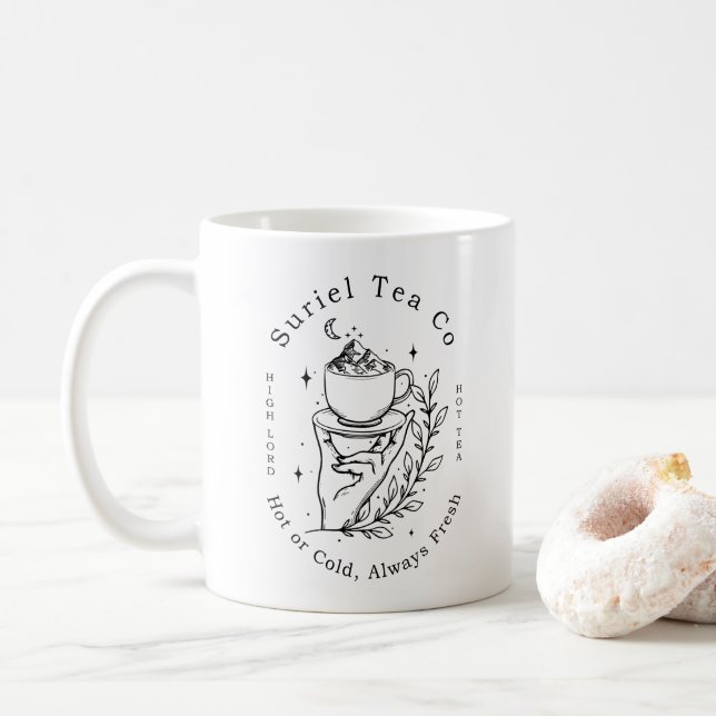 Taza De Café Suriel Tea Co Company ACOTAR Velaris 1WH1 (Con donut)