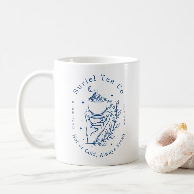 Taza De Café Suriel Tea Co Company ACOTAR Velaris 1WH2 (Con donut)