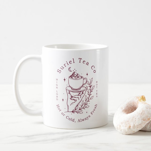 Taza De Café Suriel Tea Co Company ACOTAR Velaris 1WH6 (Con donut)