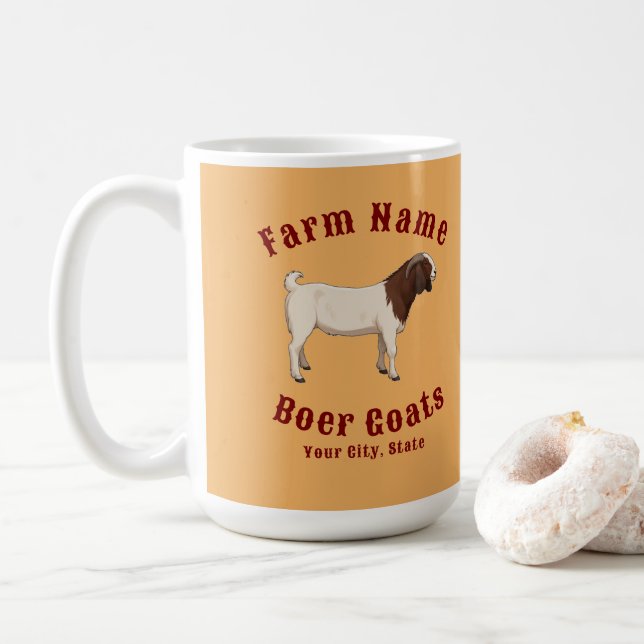 Taza De Café Sus cabras Boer de granja (Con donut)
