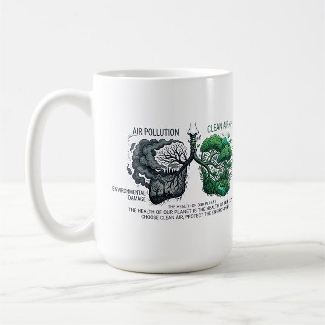 Taza De Café Sus pulmones son un reflejo de nuestro planeta (Izquierda)