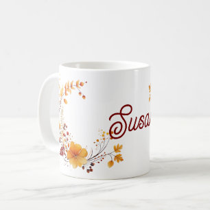 Taza De Café Susan, solo para Susan diseño floral,
