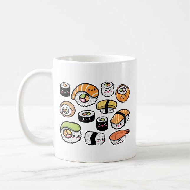 Taza De Café Sushi kawaii  (Izquierda)