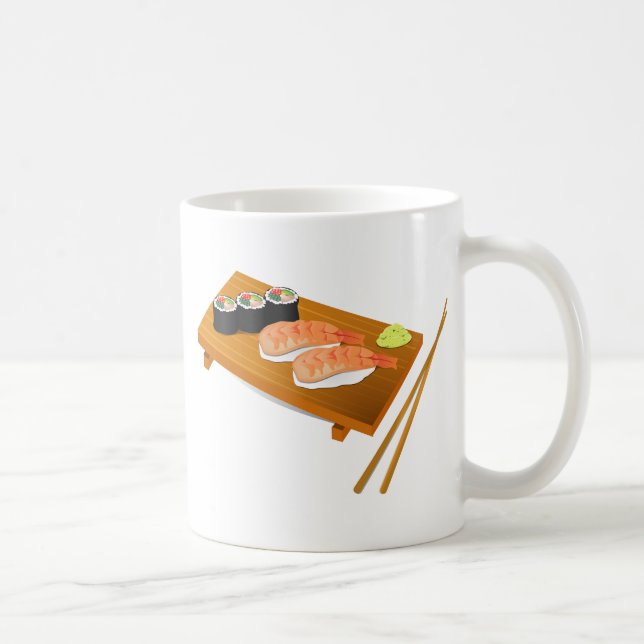 Taza De Café Sushi linda comida japonesa (Derecha)