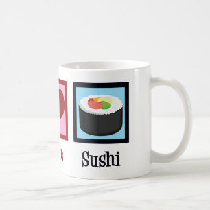 Taza De Café Sushi Love Peace