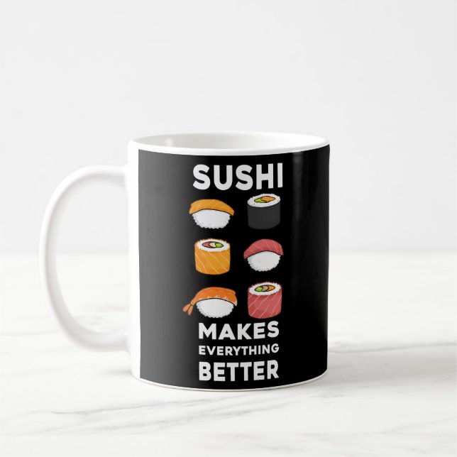 Taza De Café Sushi Maki Miso Happy Sushi hace todo B (Izquierda)