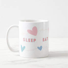 Taza De Café Suspender Comer Leer Repetir Mug